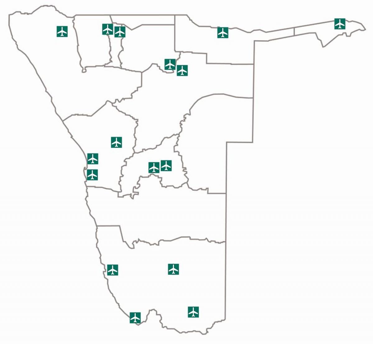 Peta bandara di Namibia