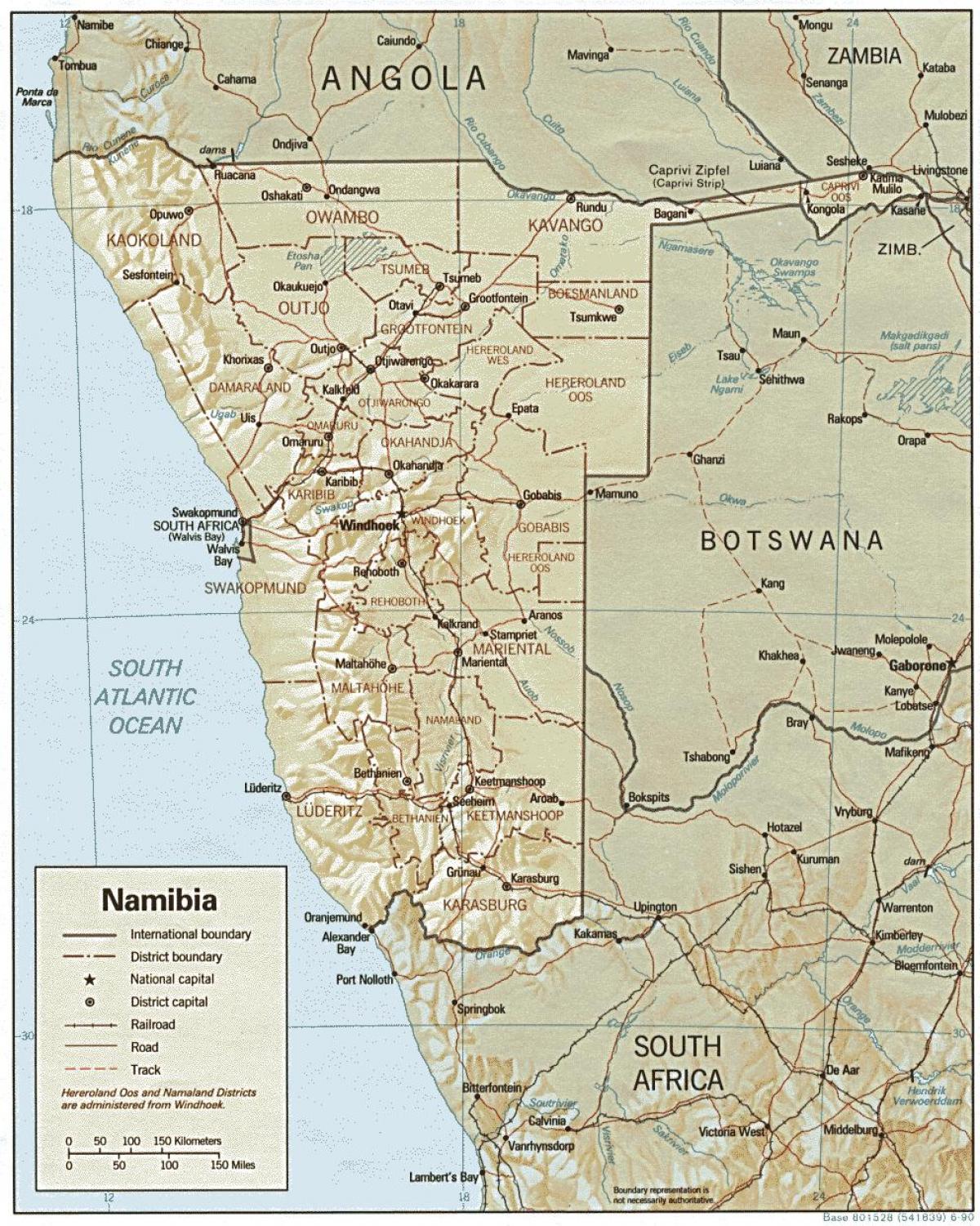 Peta dari Namibia pertanian