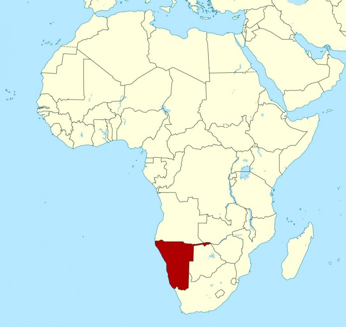 Peta dari Namibia afrika