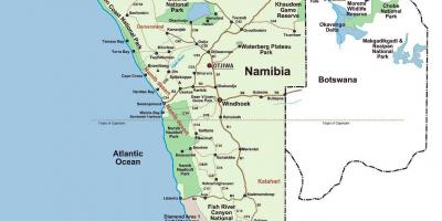 Peta dari Namibia