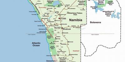 Kerangka pantai Namibia peta